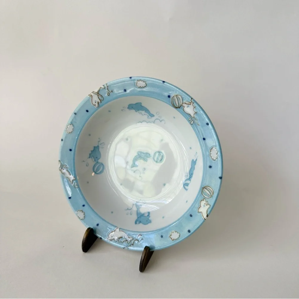 Haruka Japan Dolphin Ceramic Bowl